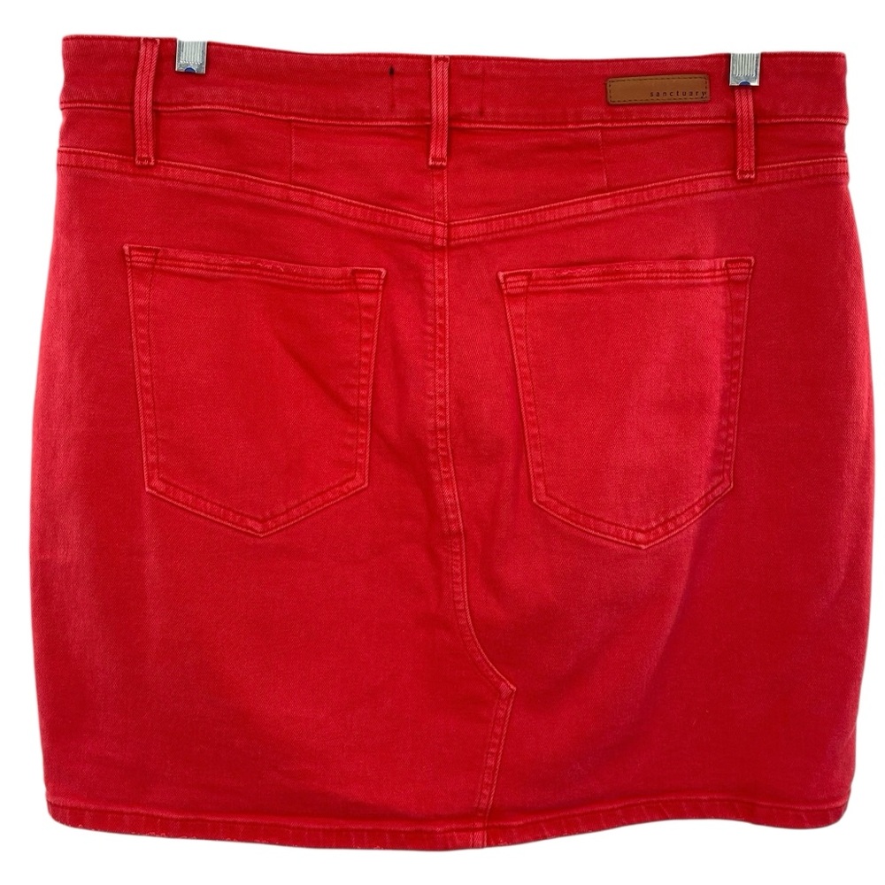 Sanctuary Rio Red Denim Mini Skirt - Picture 2 of 6